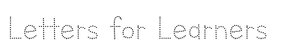 Letters for Learners font preview